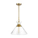 Atlantic 1-Light Pendant in Burnished Brass - Lamps Expo