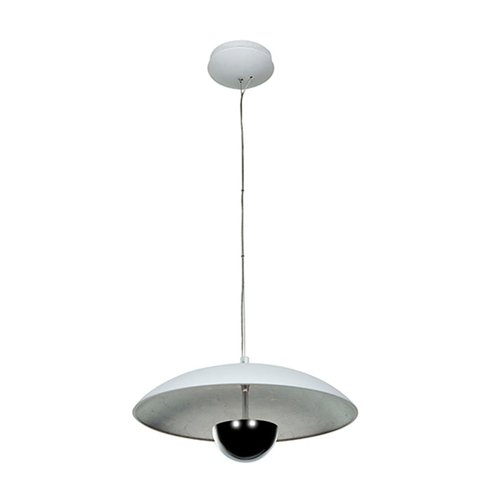 Pulsar Reflective LED Pendant in White Finish