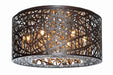 Inca 7-Light Flush Mount W/LED Bulb in Bronze