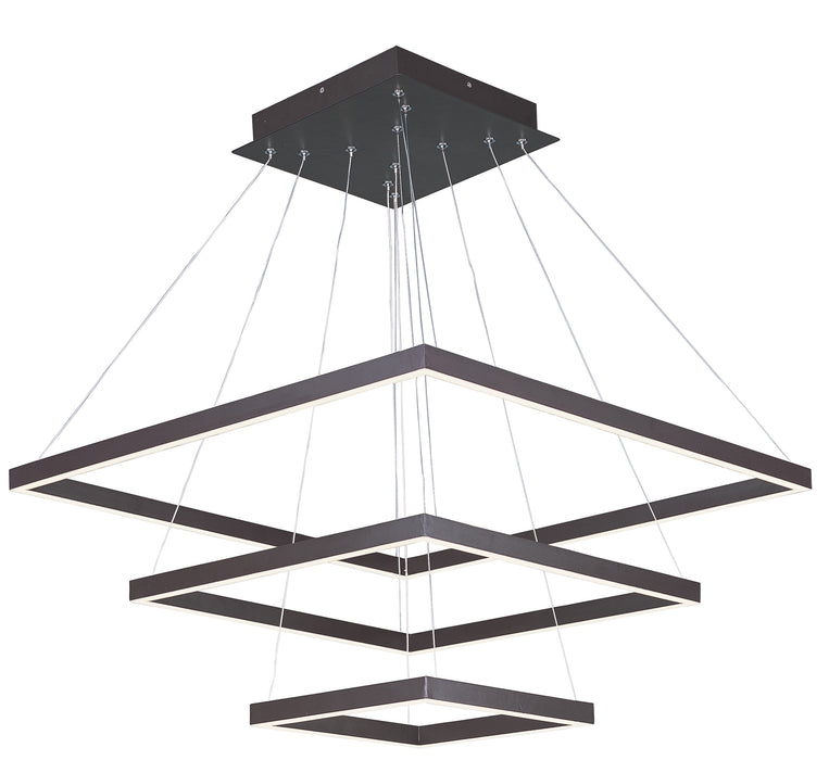 Quad 3-Tier LED Pendant in Bronze