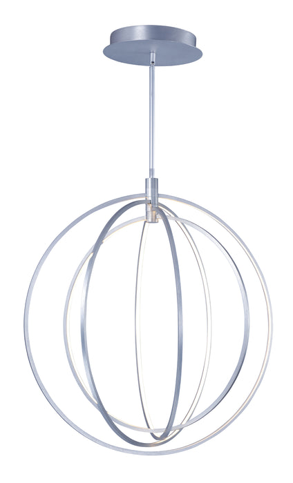 Concentric 27" LED Pendant in Brushed Platinum