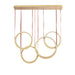 Tether 4-Light LED Pendant in Natural Aged Brass