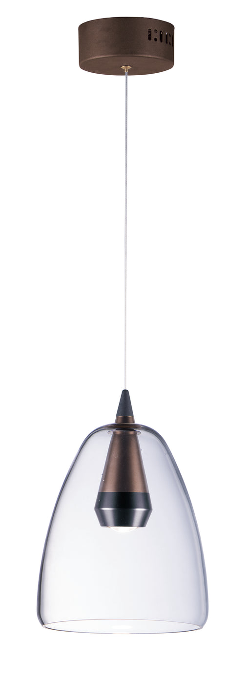 Sven LED Pendant in Black / Coffee