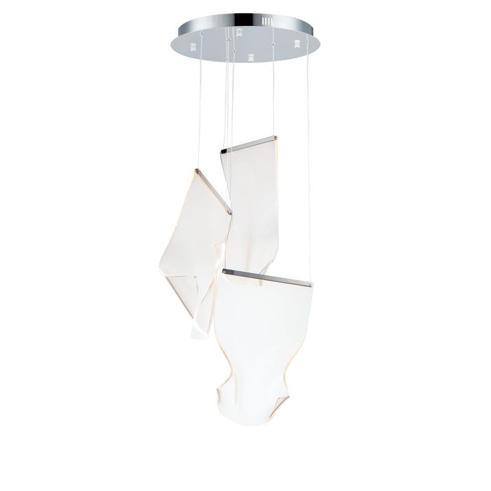 Rinkle 3-Light LED Pendant in Polished Chrome