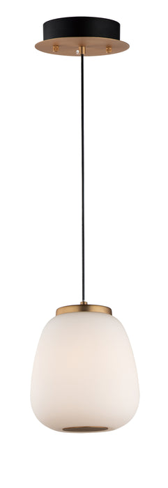 Soji 2-Light LED Pendant in Black / Gold