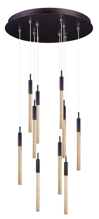 Scepter 10-Light LED Pendant in Anodized Bronze