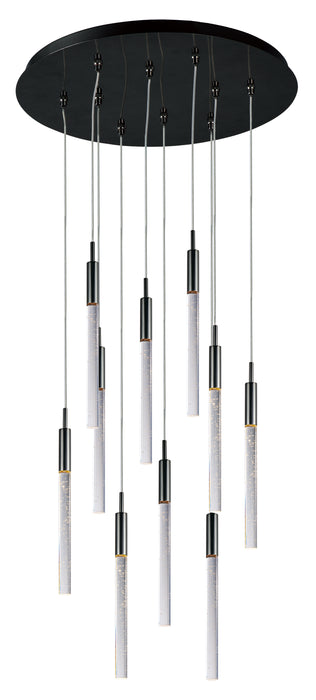 Scepter 10-Light LED Pendant in Black Chrome