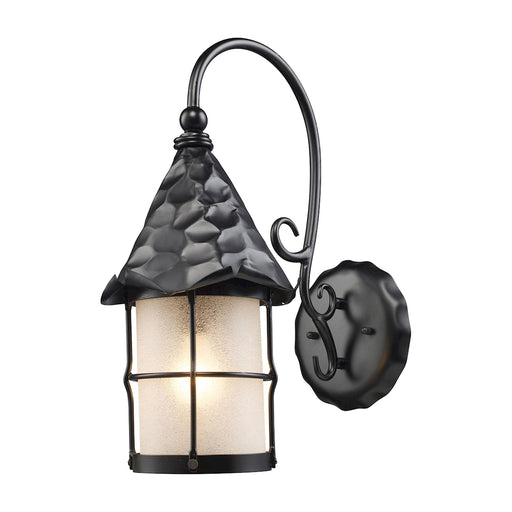 Rustica 1-Light Outdoor Sconce in Matte Black