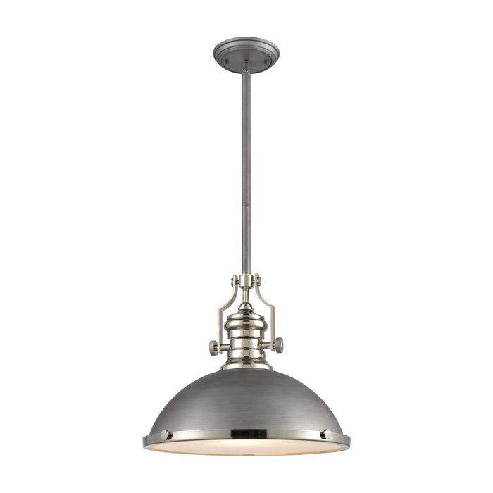 Chadwick 1-Light Pendant in Polished Nickel