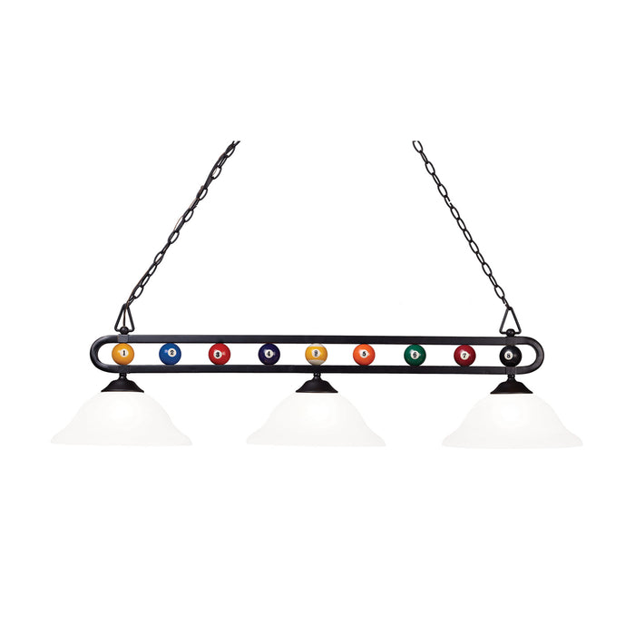 Billiard Motif 3-Light Island Fixture