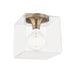 Grace 1 Light Flush Mount in Aged Brass