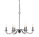 Meridian (M10042AI) 6-Light Chandelier in Aged Iron