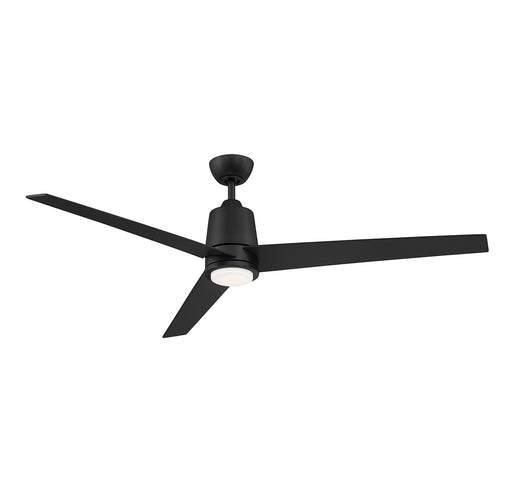 Meridian (M2013MBKRV) 56" LED Ceiling Fan in Matte Black