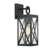 1-Light Outdoor Wall Lantern in Black