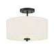 2-Light Ceiling Light in Matte Black