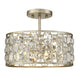 Meridian (M60033SG) 2-Light Ceiling Light in Silver Gold