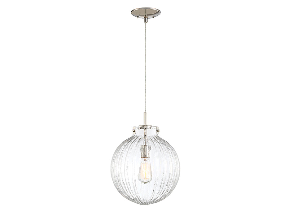 1-Light Mini Pendant in Polished Nickel