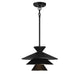 Meridian (M70096MBK) 1-Light Pendant in Matte Black