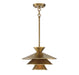 Meridian (M70096NB) 1-Light Pendant in Natural Brass