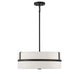 Meridian (M70102MBK) 4-Light Pendant in Matte Black