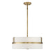 Meridian (M70102NB) 4-Light Pendant in Natural Brass