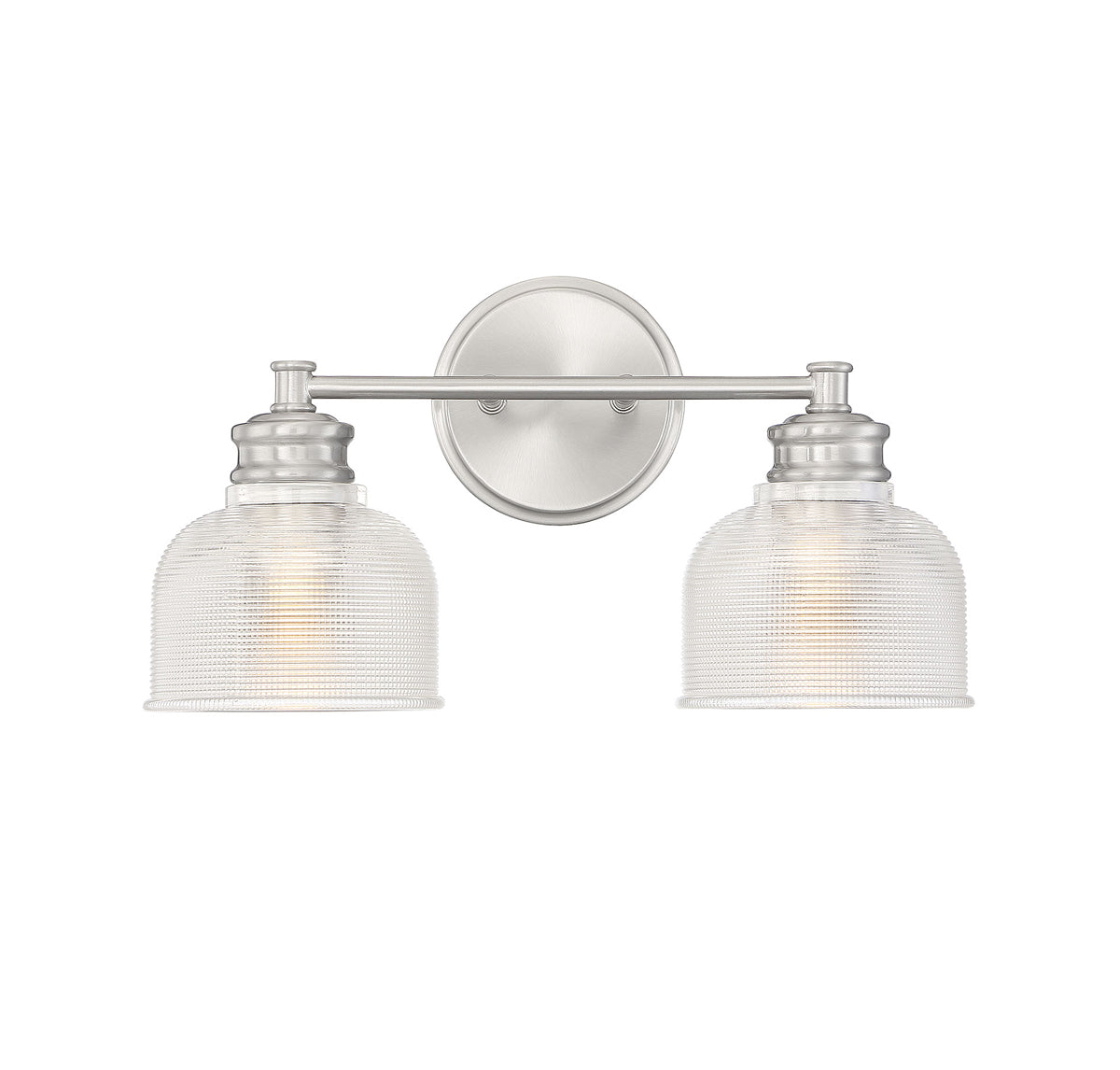 2-Light Bathroom Vanity Light in Brushed Nickel