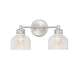 2-Light Bathroom Vanity Light in Brushed Nickel