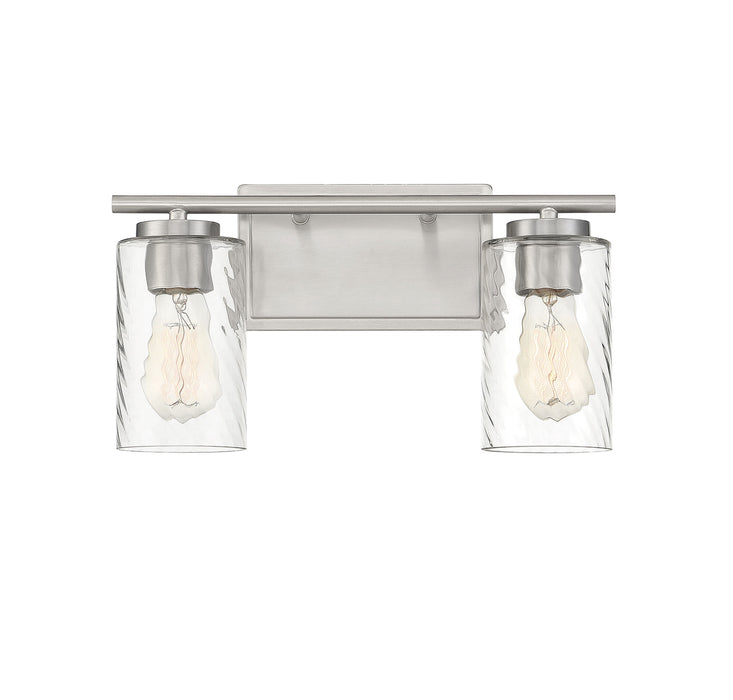 2-Light Bathroom Vanity Light in Brushed Nickel