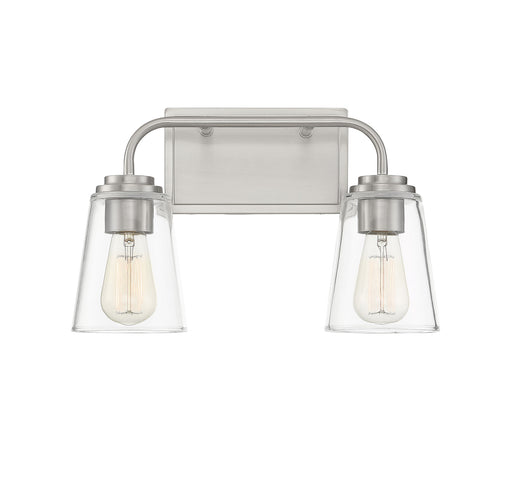 2-Light Bathroom Vanity Light in Brushed Nickel