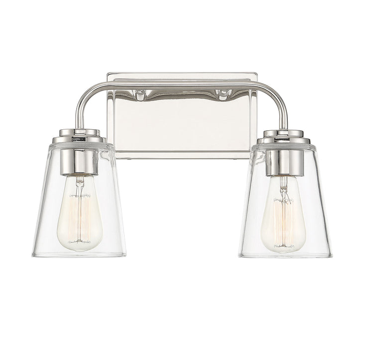 2-Light Bathroom Vanity Light in Polished Nickel