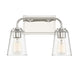 2-Light Bathroom Vanity Light in Polished Nickel