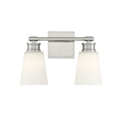 2-Light Bathroom Vanity Light in Brushed Nickel