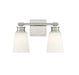 2-Light Bathroom Vanity Light in Brushed Nickel