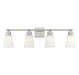 4-Light Bathroom Vanity Light in Brushed Nickel