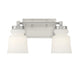 2-Light Bathroom Vanity Light in Brushed Nickel