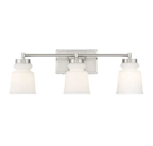 3-Light Bathroom Vanity Light in Brushed Nickel