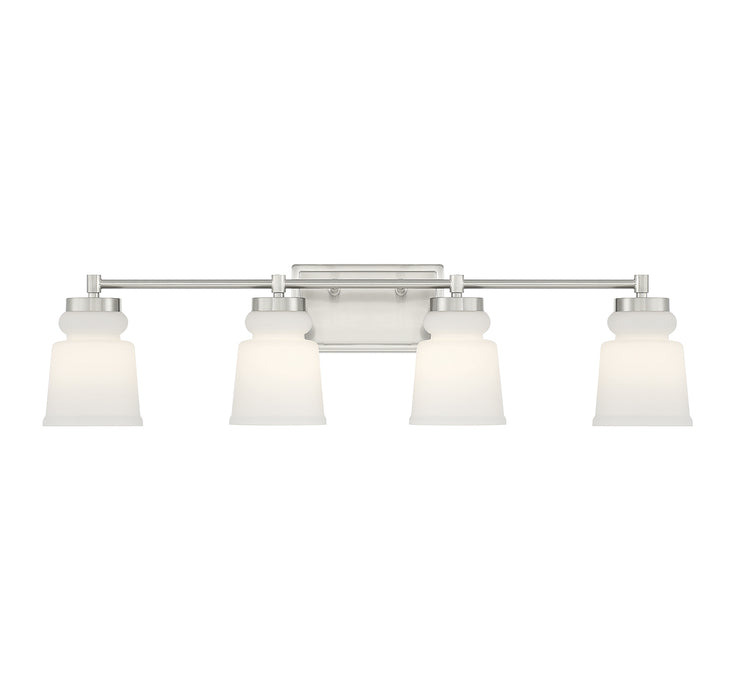 4-Light Bathroom Vanity Light in Brushed Nickel