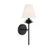 1-Light Wall Sconce in Matte Black