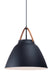 Nordic 1-Light Pendant in Tan Leather / Black - Lamps Expo