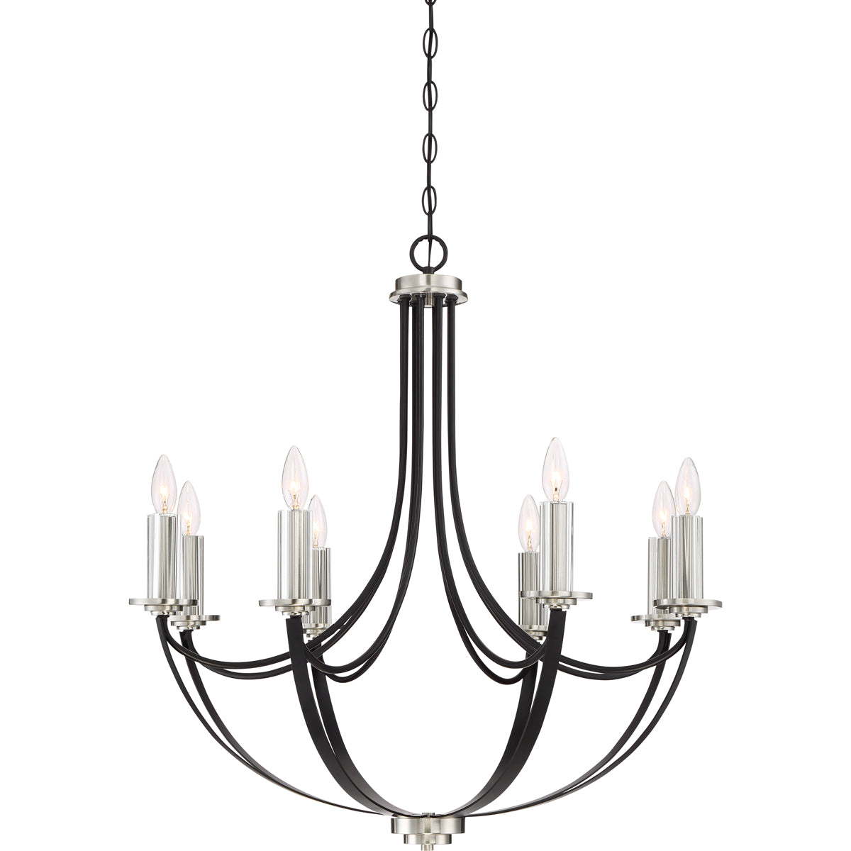 Alana 8-Light Chandelier in Mystic Black