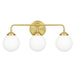 Landry 3-Light Bath Vanity in Satin Brass