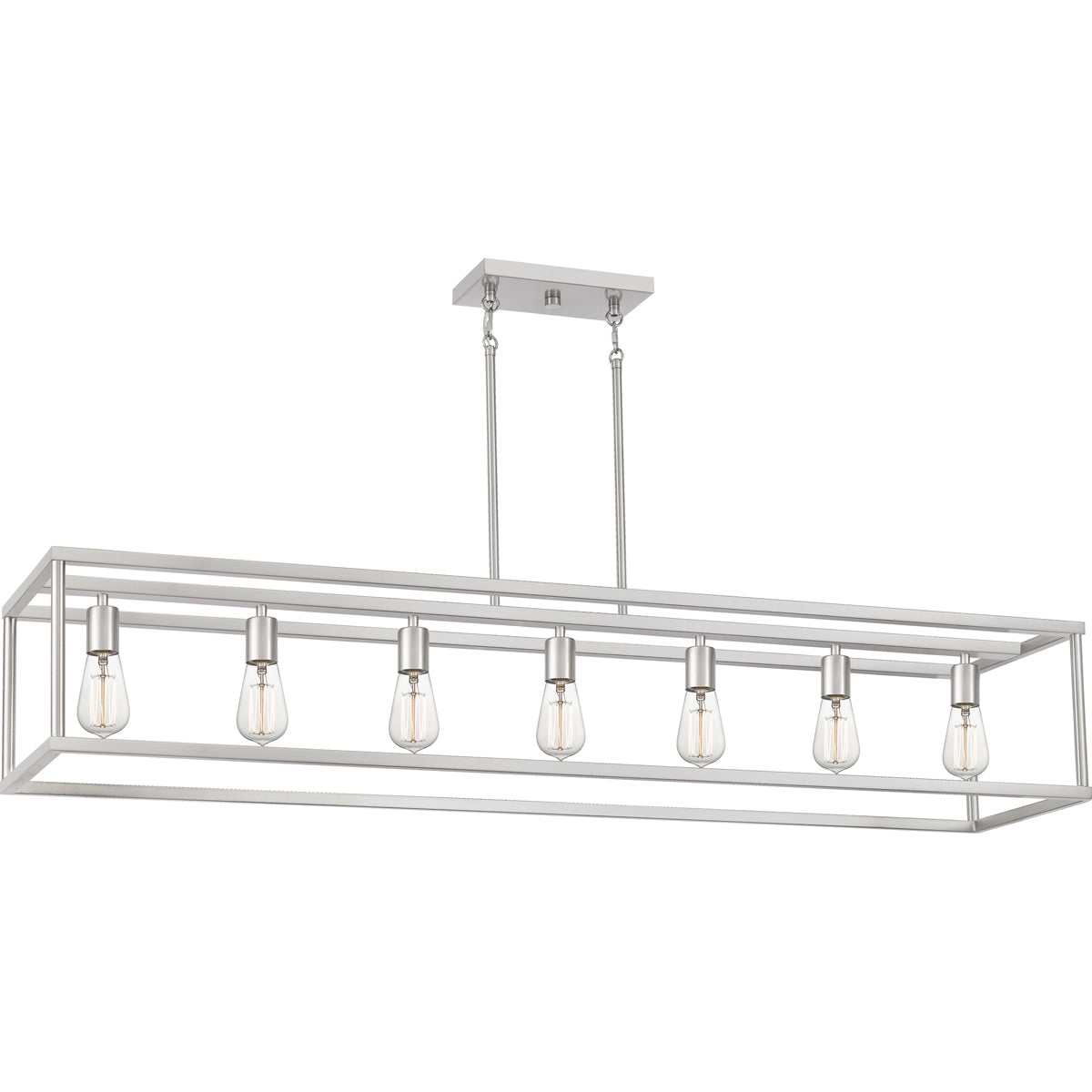 New Harbor 7-Light Island Light in Brushed Nickel