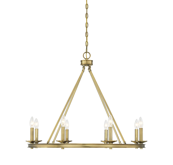 Middleton 8-Light Chandelier in Warm Brass