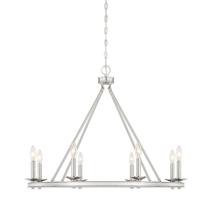 Middleton 8-Light Chandelier in Satin Nickel