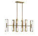 Winfield 12-Light Chandelier in Warm Brass