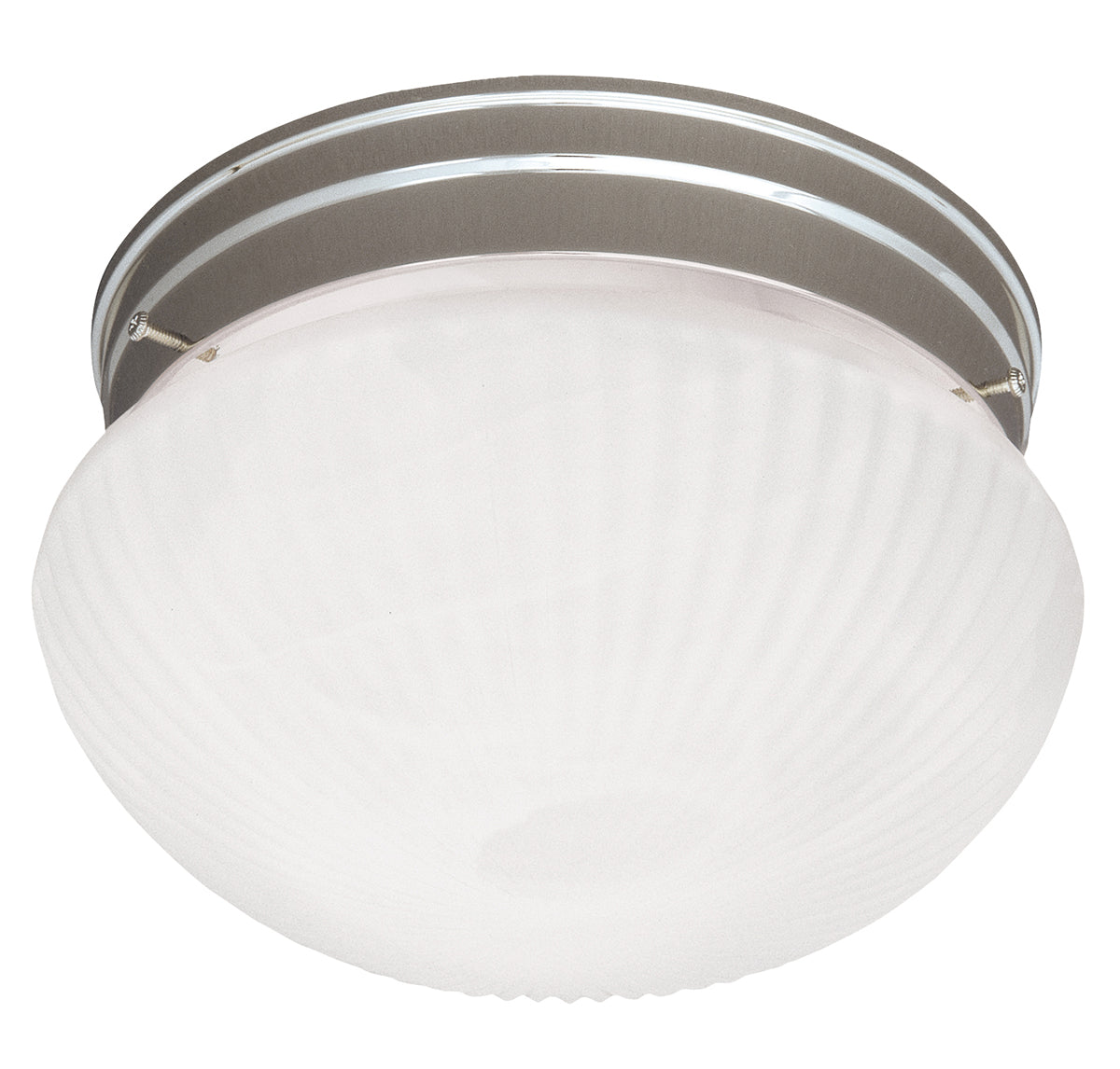 2-Light Flush Mount in Satin Nickel