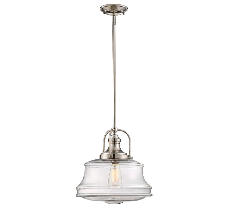 Garvey 1-Light Pendant in Polished Nickel