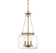 Akron 3-Light Pendant in Warm Brass