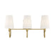 Cameron 3-Light Bath in Warm Brass