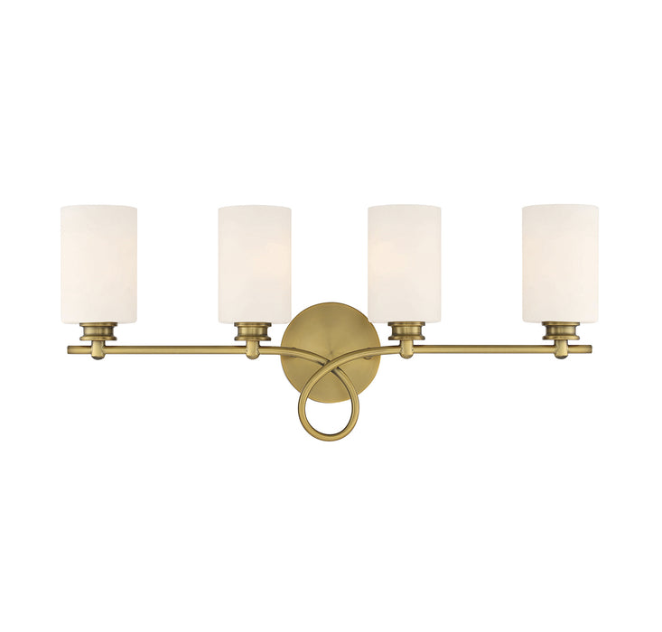 Woodbury 4-Light Bath in Warm Brass